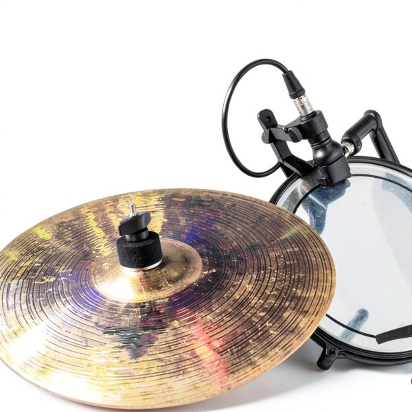 Pavo Drum Cymbal Stacker Attachment Silver Faux Leather-3