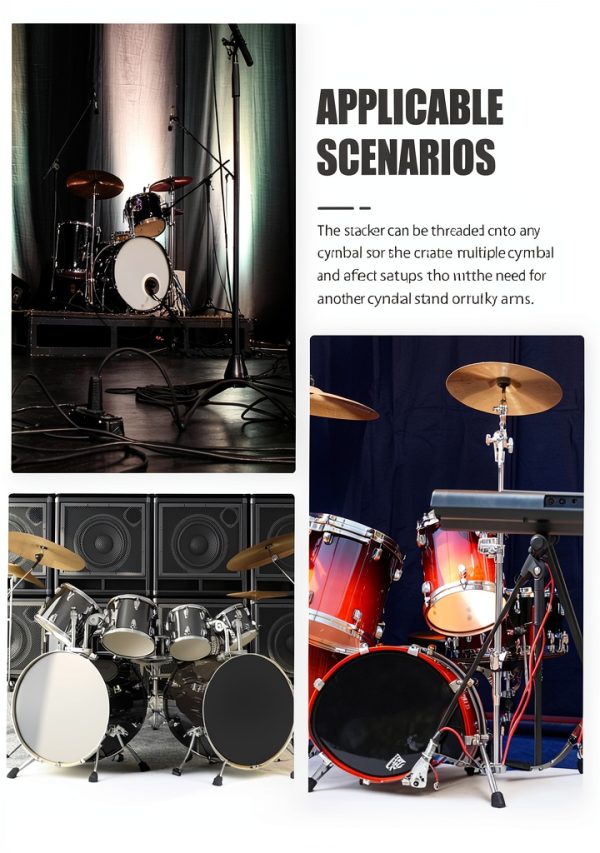 Pavo Cymbal Stackers Silver Drum Kit Accessories-2