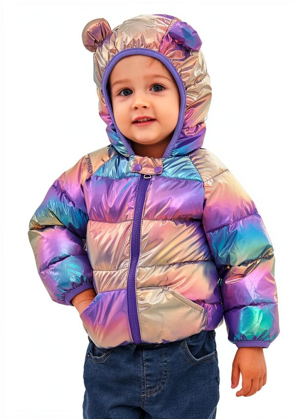 Polyester Cotton Girls Down Jacket GMF1A-3