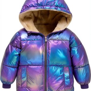 Baby Girls Polyester Down Coat Waterproof Windproof-0