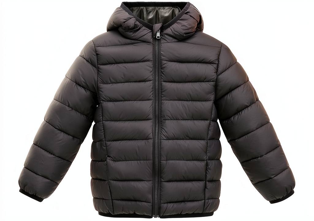 Child wearing Z Kids Down Jacket on a snowy hill