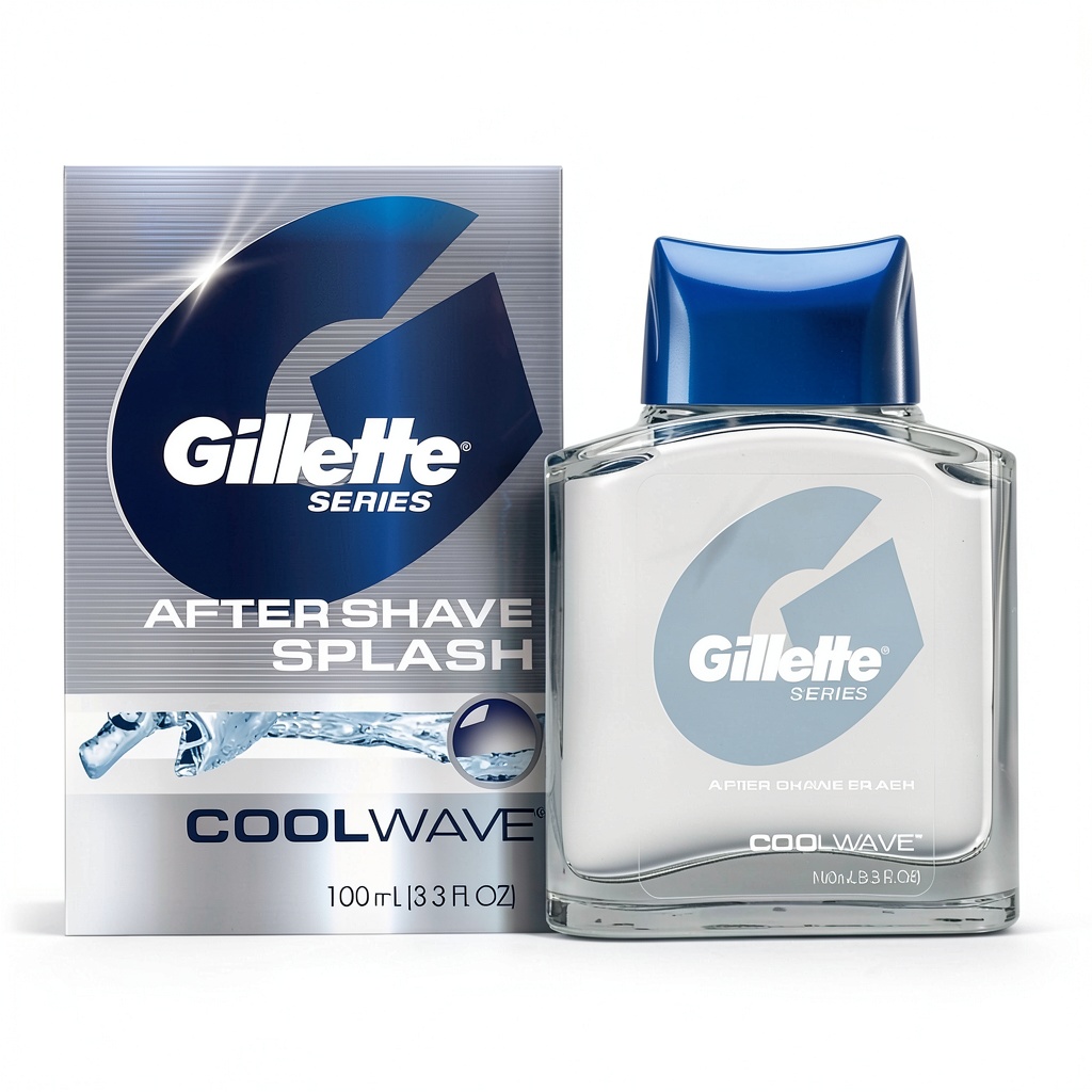 After Shave Splash lotion applied to a clean-shaven face