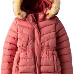 Gymboree Girls Water Resistant Jacket with Detachable Hood Pink-0