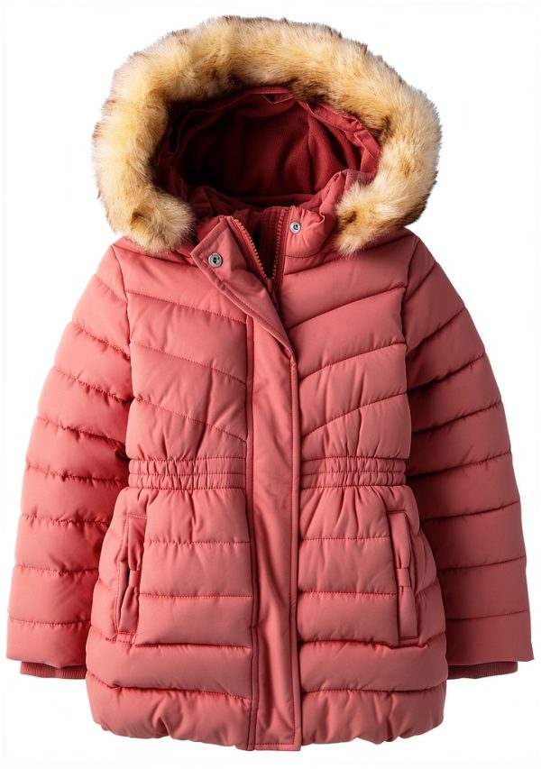 Gymboree Girls Water Resistant Jacket with Detachable Hood Pink-0