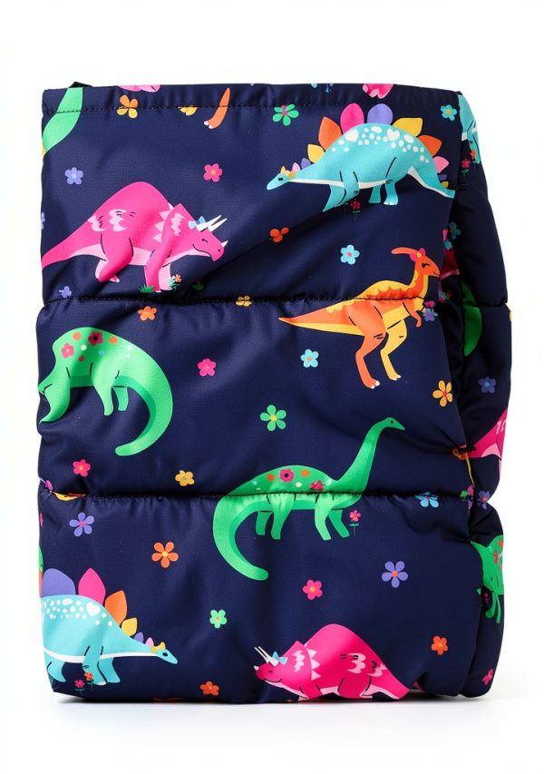 Gymboree Girls Quilted Dino Print Jacket Pink 12-18 Months-2