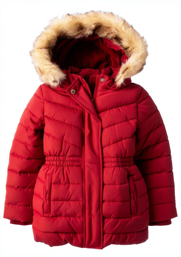 Gymboree Girls Waterproof Jacket with Detachable Hood Red Size 7-0