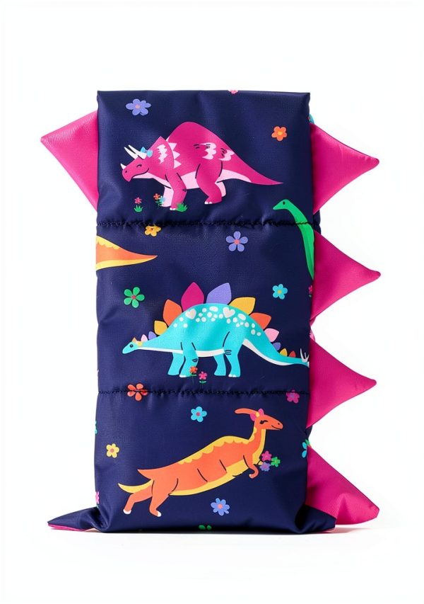 Gymboree Girls Quilted Dino Print Jacket Pink 12-18 Months-3