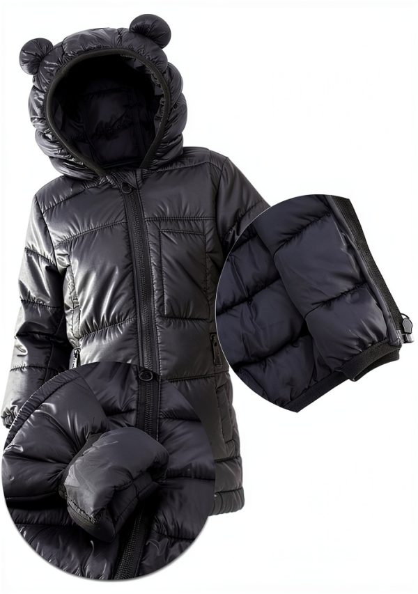 CozyKids GMF1A Girls Down Jacket Polyester Cotton Fleece Lined-5