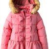 Gymboree Girls Jacket with Removable Faux Fur, Pink Unicorns 7 Years-0