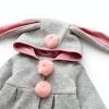 KidsCo Baby Girls Hooded Down Jacket - Soft Cotton Blend, Cute Ears-5