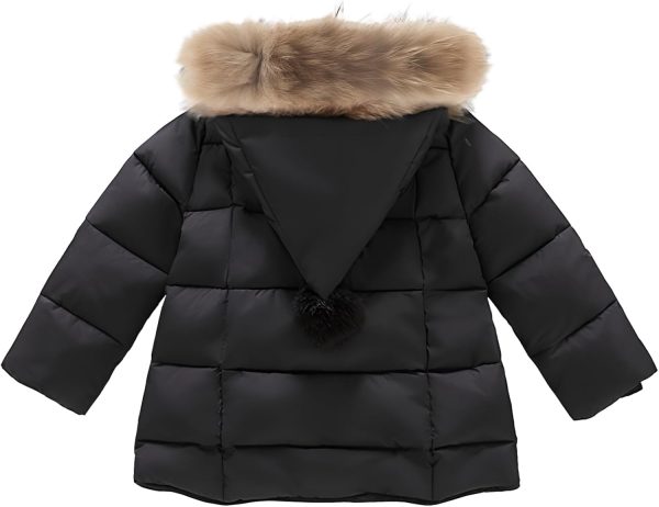 KidsCo Baby Girl Puffer Down Jacket BB1322-110cm Faux Fur Hooded-4