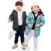 LANBAOSI Baby Girl Jacket Down Alternative Black 3T-5T Hooded Coat-4