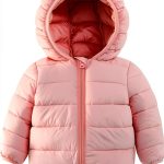 GMF baby girls down jacket, Polyester cotton shell, Zipper, GMF1A-0