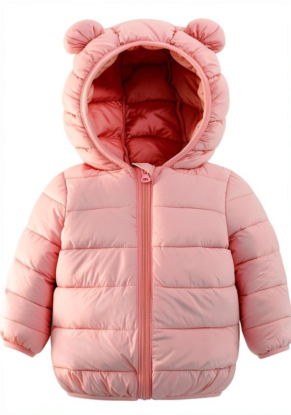 GMF baby girls down jacket, Polyester cotton shell, Zipper, GMF1A-0