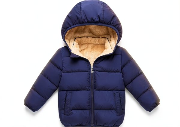 CozyKids Windproof Baby Girls Down Jacket with Removable Hood-0