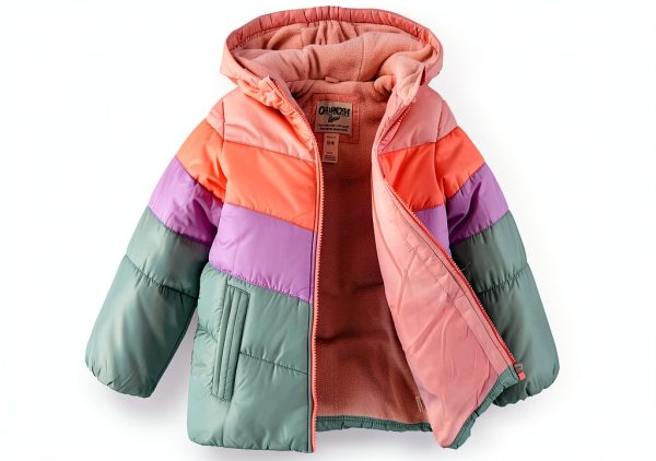 OshKosh B'Gosh Girls Fleece Lined Puffer Jacket Warm Cozy Winter Coat-1