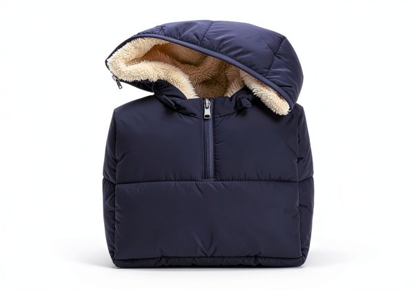 CozyKids Windproof Baby Girls Down Jacket with Removable Hood-3