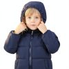 CozyKids Windproof Baby Girls Down Jacket with Removable Hood-4