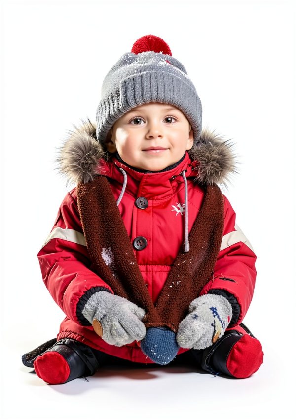 Girls Puffer Coat Mqquff bb1322-80cm Cotton Faux Fur Hooded Jacket-3