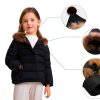 Girls Puffer Coat Mqquff bb1322-80cm Cotton Faux Fur Hooded Jacket-1
