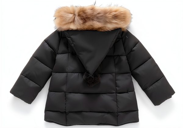 Baby Girls Down Jacket BB1322-100cm Cotton Fur with Down Lining-4