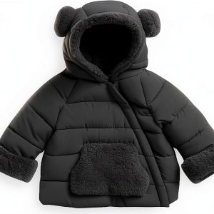 CozyKids Baby Girls Winter Coat J8B318HS100 Bear Hood Insulated-0