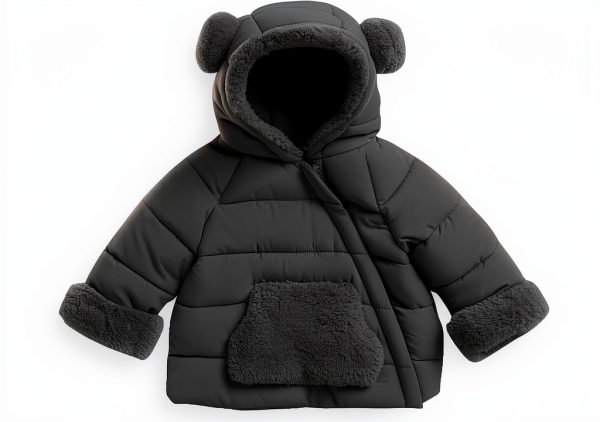 CozyKids Baby Girls Winter Coat J8B318HS100 Bear Hood Insulated-0