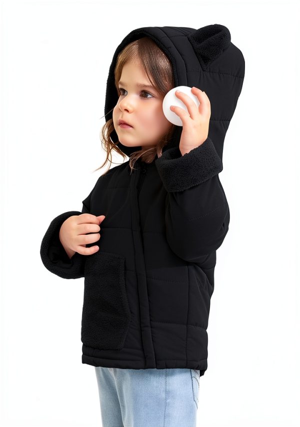 CozyKids Baby Girls Winter Coat J8B318HS100 Bear Hood Insulated-2